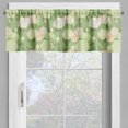 thumbnail image 4 of Ambesonne Rose Valance & Curtain, Pastel Abstract Blossoms, 55"x45", Pistachio Green White, 4 of 7