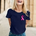 thumbnail image 2 of Women's Cancer Awareness Printed T-Shirt Support Ribbon Inspirational Graphic Tee Comfortable Casual Loose Fit Top, 2 of 2