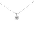 thumbnail image 3 of 10K White Gold 1/4 Cttw Round and Baguette Diamond Bale and Solitaire 18" Pendant Necklace (I-J Color, I2-I3 Clarity), 3 of 6