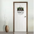 thumbnail image 3 of Eveokoki 11" Welcome Sign for Front Door Farmhouse Porch ,Round Wooden Hanging Sign for Housewarming gift Christmas Decor Outdoor Indoor, 3 of 5