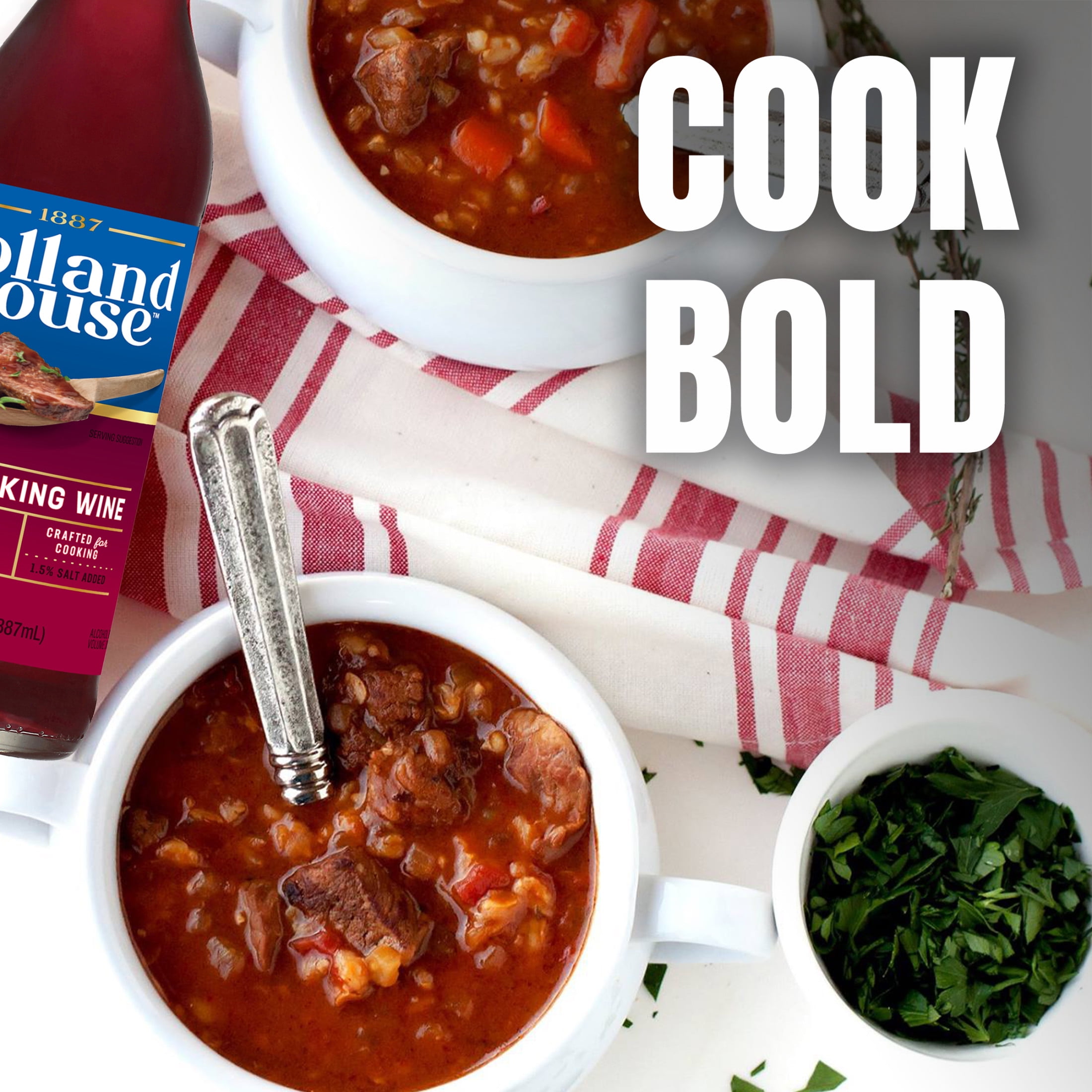 (6 pack) Holland House Red Cooking Wine, 13 fl oz, 13.0 Servings per Container