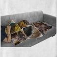 thumbnail image 6 of Coffee Soft Flannel Fleece Throw Blanket, Photographs Grid Style Collage of Images Accessories Cafeteria Elements Print, Cozy Plush for Indoor and Outdoor Use, 70" x 90", Brown Mustard, by Ambesonne, 6 of 6