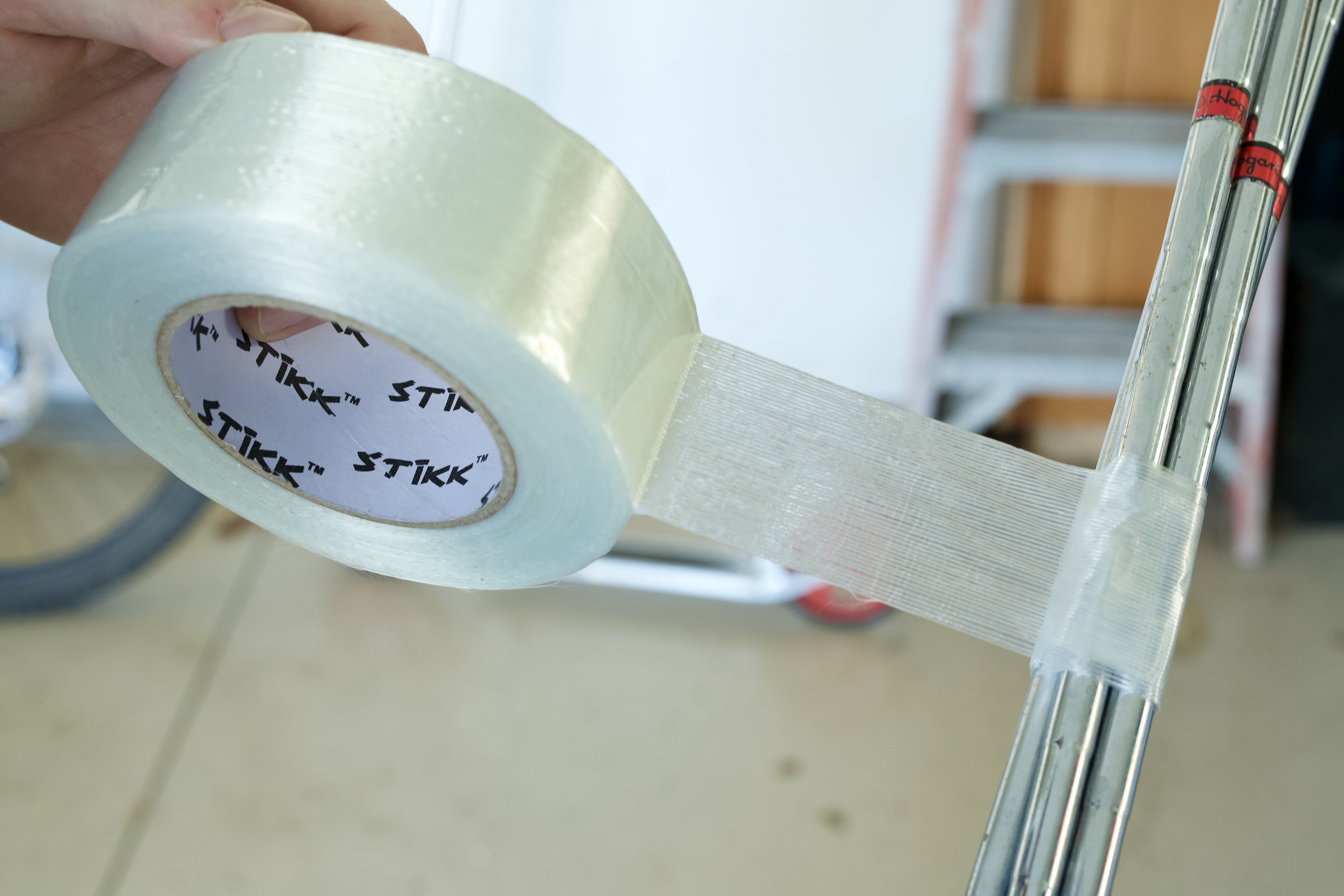 6 Pack 1" inch x 60 Yard (25mm x 55m) 5 Mils Thick STIKK Clear Filament Tape Polyester