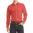 thumbnail image 1 of Men's Dress Shirt Long Sleeve Regular Fit Button Up Pocket Solid Standard Cuff, 1 of 2