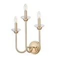 thumbnail image 5 of Z-Lite Allistair 3 Light Wall Sconce in Modern Gold color, Steel frame, 5 of 8