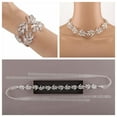 thumbnail image 4 of YooGuoGuo Wedding Headband Leaf Crystal Wedding Headpiece Bridal Rhinestone Hair Accessories for Brides Wedding Hair Vine (Silver), 4 of 6