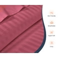 thumbnail image 3 of SGI Bedding Egyptian Cotton Top Split Sheet Set Stripe Adjustable Bed 39" Split Head Queen 600 TC 15" Deep Rose Berry, 3 of 9
