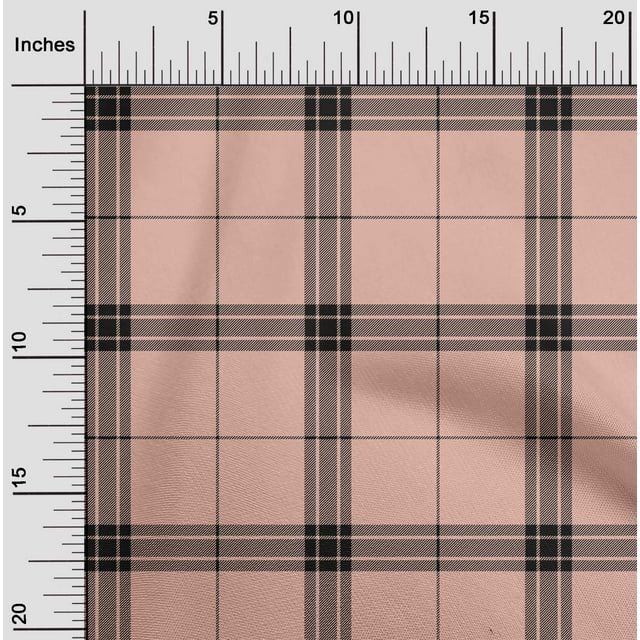 oneOone Polyester Lycra Fabric Tartan Check Printed Craft Fabric BTY 56 Inch Wide
