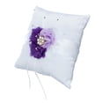 thumbnail image 2 of Almohada de de Bodas Y Canasta de de con de Cristal Decoraciones de Flores Moradas Soledad Almohada de anillo Canasta de niña de las flores, 2 of 7