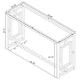 thumbnail image 3 of Merced Glass Top Metal Entryway Console Table Nickel, 3 of 3
