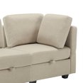 thumbnail image 6 of Furvclv Modern U Shaped Modular Sectional Sofa With Storage Ottomans, Adjustable Armrest And Backrest Corner Couch, Sectional Couches With Chaise, For Living Room Office, 6 of 9