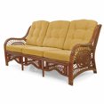 thumbnail image 5 of Malibu Lounge Three-Seater Sofa Natural Rattan Wicker Handmade Design with Light Brown Cushions, Colonial, 5 of 5