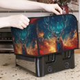 thumbnail image 7 of Honeii Celestial Stag Cosmic Glow Print 4 slice Toaster Cover, Two Slice Toaster Dust-proof Cover For Kitchen Small Appliance and Fingerprint Protection, 7 of 7