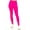 Neon Pink, variant on Women's Casual Stretch Workout Elastic Waist Band Solid Leggings Pants