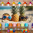 thumbnail image 6 of Pineapple Themed Tropical Background Party Banner Backdrop Decorations for Beach Parties Summer Celebrations Poolside Events Vacation Photoshoots, 6 of 7