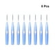 thumbnail image 5 of EeaseMX 8 cepillos interdentales retráctiles de empuje y tracción, para limpieza de residuos dentales, portátiles, para niñas, mujeres y hombres, color azul., 5 of 8