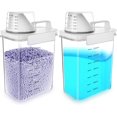 thumbnail image 1 of Supkiir 2 Distributeurs de Détergent à Lessive, Conteneur de Poudre à Lessive de 61Oz avec Couvercles, Distributeur de Perles pour Organisation de Poudre à Laver, Poudre de Soda, Grain, 1 of 7