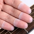 thumbnail image 4 of NUZYZ 4Pcs Ultra-thin Left Hand Guitar Fingertip Protector Silicone Finger Guard Cover, 4 of 8