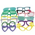 thumbnail image 3 of KAKOWELY Juego de 62 piezas de gafas de colores divertidas, bigote, labios rojos, pajarita, rosas y flores en palitos, accesorios para fotomatón de bodas, fiestas de cumpleaños, 3 of 4
