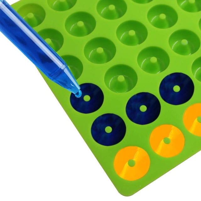 3 uds (morado + azul + verde) molde de silicona para donas, gelatina de Chocolate de caramelo de silicona de grado alimenticio antiadherente, cubo de hielo con 3 goteros de bonificación Xemadio 2033852
