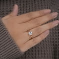thumbnail image 3 of Cora Jewellery 1CT Round MoissaniteTwig Engagement Ring Set For Women, 18K Rose Gold, 3 of 7