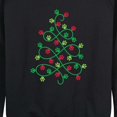 thumbnail image 3 of Instant Message - Paw Print Christmas Tree Lightweight French Terry Wide Neck Long Sleeve Graphic Shirt, 3 of 6