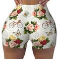 thumbnail image 2 of Fotbe Vintage Bike Flower Butterfly Shorts Sin Costuras – Shorts Deportivos de Cintura Alta para Mujer, Elásticos para Gimnasio, Yoga, Running o Ciclismo-Small, 2 of 8