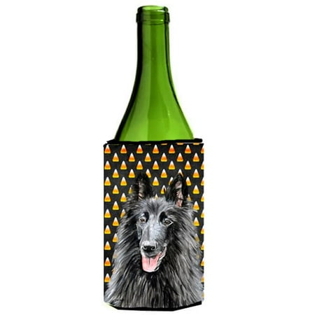 

Belgian Sheepdog Candy Corn Halloween Portrait Wine Bottle Beverage Insulator Beverage Insulator Hugger