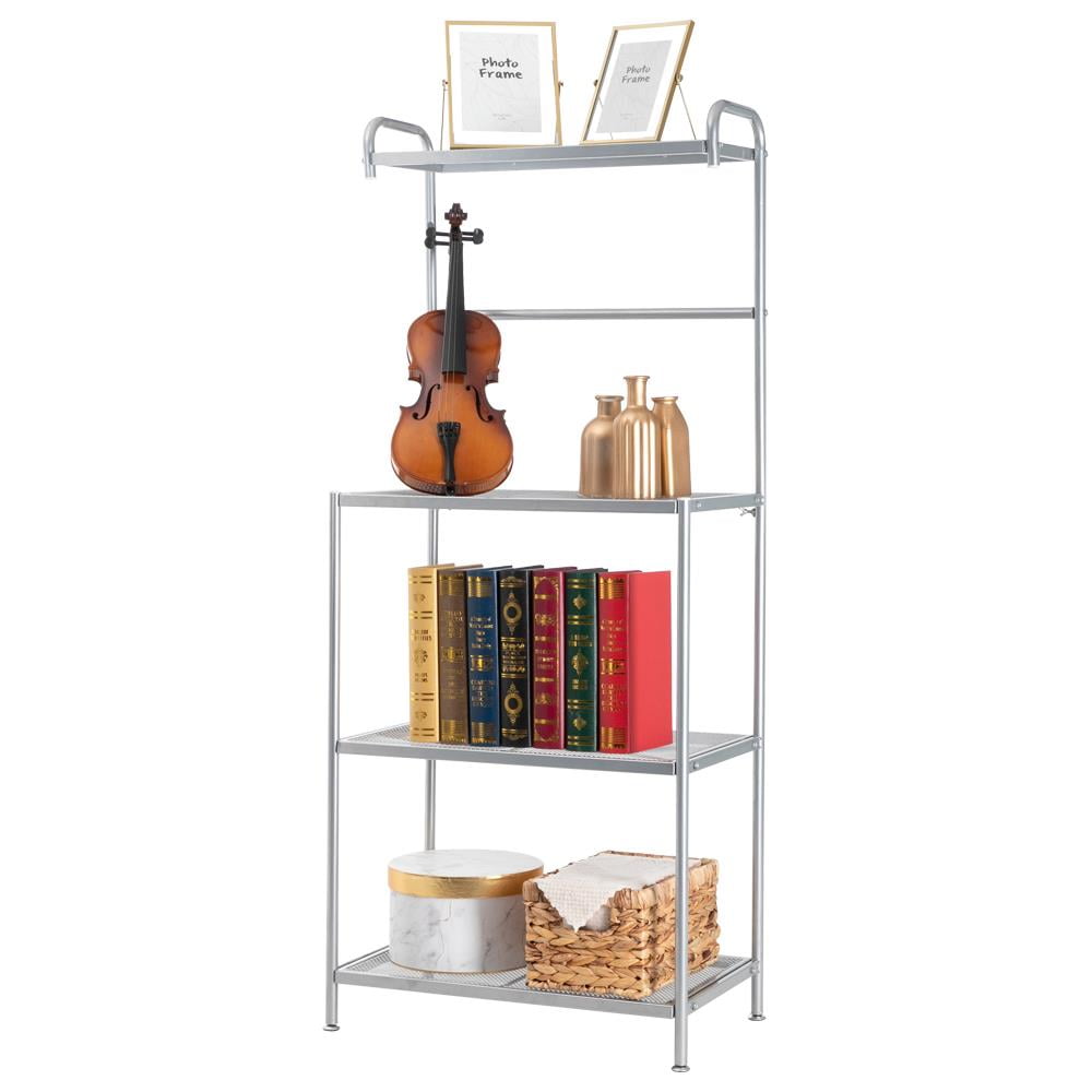 Zimtown 4-Tier Kitchen Baker's Rack Microwave Oven Stand Storage Rack, Gray