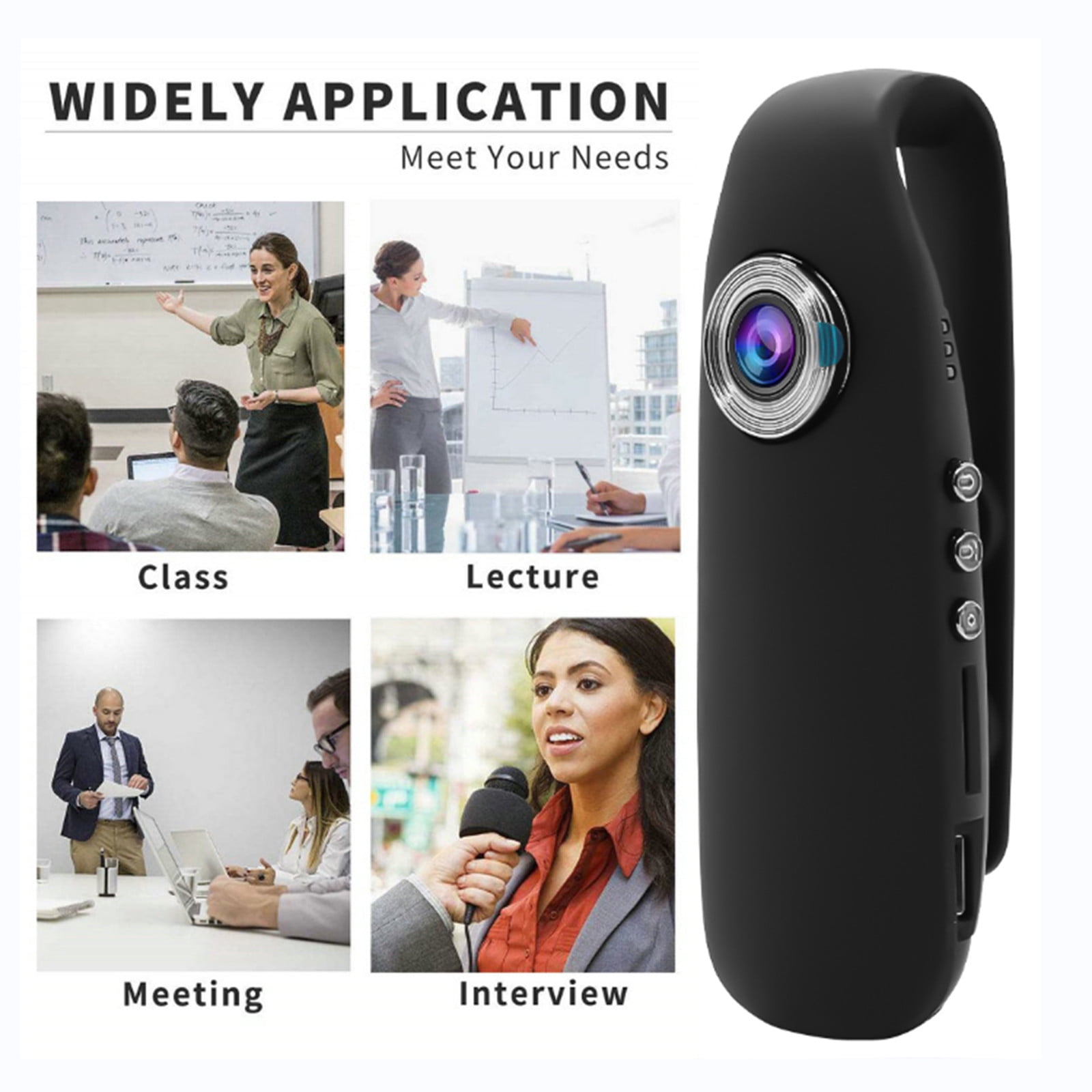 Bodycamera, Bodycam met 64GB geheugenkaart, Mini Bodycamera zonder wifi