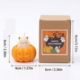 thumbnail image 2 of Halloween Pumpkin Scented Soy Candle – Handmade Aromatherapy Jar, Home Decor Holiday Gift, Black Cedar Scent (Style F), 2 of 3