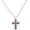 Purple, variant on 1928 Jewelry Light Rose Pink Austrian Cross Pendant Necklace For Women 16" + 3" Extender