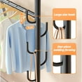 thumbnail image 5 of Elegant Rolling Garment Rack, Double Rods Portable Garment Rack with Wheels Wardrobe Rack, Space-Saving Storage Solution for Your Home (White), 5 of 5