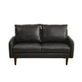thumbnail image 2 of Pemberly Row Faux Leather Loveseat Modern Sofa for Living Room Office Gray, 2 of 9
