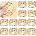 thumbnail image 1 of Qucyy 12PCS – Napkin Rings, Gold Napkin Rings Set of 12, Holiday Napkin Holders for Dining, Anniversary, Birthday, Romantic Candlelight Dinner, Holiday, Party of Table Setting, Wedding, 1 of 5