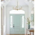 thumbnail image 6 of Kira Home Camille 22" Modern 5-Light Gold Chandelier, Minimalist Candle-Style Gold Hanging Fixture, Warm Brass Finish, 6 of 8