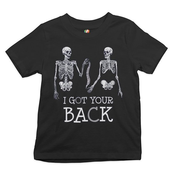 Tee Hunt I Got Your Back Youth T-Shirt Happy Halloween Spooky Skeletons Kids