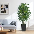 thumbnail image 2 of Keeplush 5FT Artificial Dracaena Tree with Planter - Highly Realistic Silk Fake Tree, Adjustable Branches, Maintenance-Free Indoor Faux Plant for Home Office Decor (150cm), 2 of 9