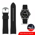 thumbnail image 3 of Correa de reloj de goma con extremo curvo de 20 mm y 22 mm para Casio EFR-303, Mido, Omega, Longines, Tissot, Seiko, Heuer, correa verde y naranja, 3 of 5