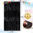 thumbnail image 3 of Cortina con flecos UWPVOWSR negra, paquete de 2 unidades, 100 x 250 cm, decoración de fiesta, 3 of 7