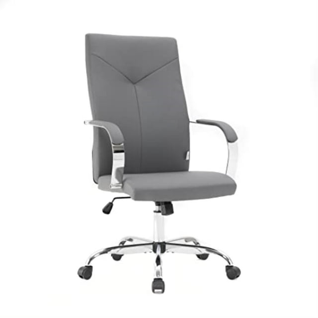 LeisureMod Sonora Modern High-Back Tall Adjustable Height Leather Conference Office Chair with Tilt & 360 Degree Swivel