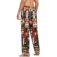 thumbnail image 3 of FREEAMG Christmas Men's Pajama Pants with Pockets Loose Lounge Sleepwear Long Pjs Bottoms, 3 of 4