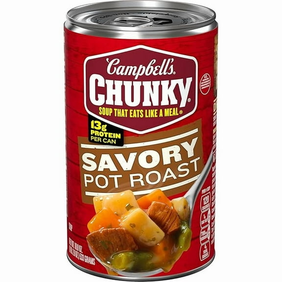 1x Campbell’s Chunky Soup, Savory Pot Roast Soup, 18.8 oz Can