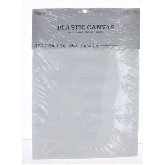 Lienzo de plástico Darice, 14 unidades, transparente, 21,6 x 27,9 cm (paquete de 2)