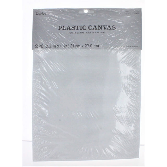 Lienzo de plástico Darice, 14 unidades, transparente, 21,6 x 27,9 cm (paquete de 2)