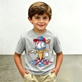 thumbnail image 2 of Gelikeya Boys Baseball Ice Cream Cartoon T-Shirt, Kids Short Sleeve Crew Neck Tee, Patriotic Sport Top 2-13Y (Light Gray, 10-11 Years), 2 of 7
