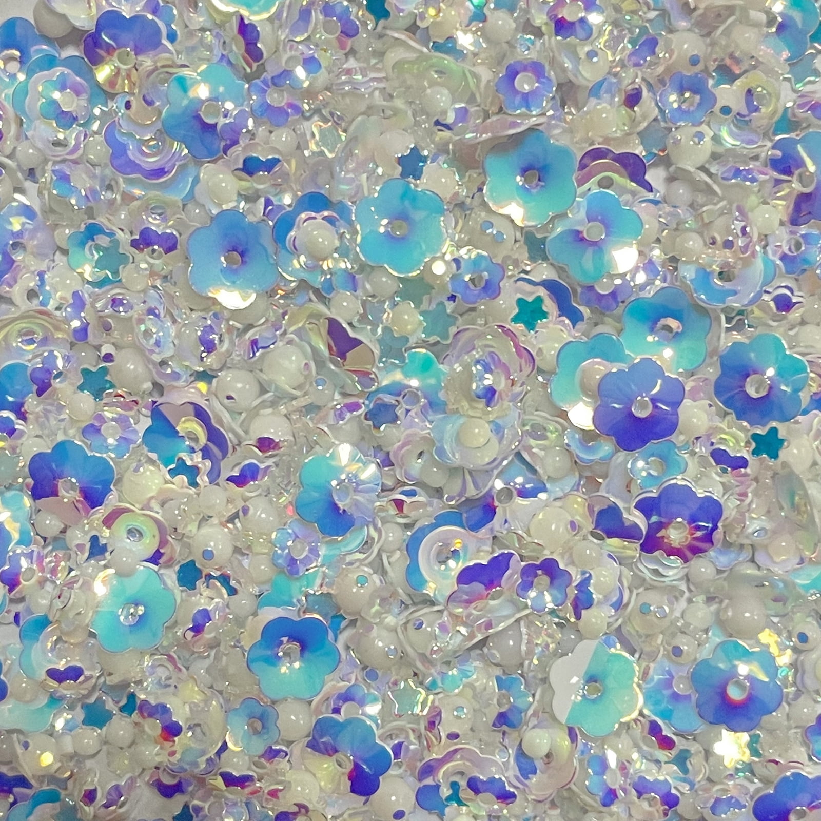 Recollections White Mixed Sequins Specialty Glitter, 12 Pack