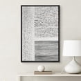 thumbnail image 3 of PixonSign Framed Wall Art Black & White Square Polygon Landscape Abstract Geometric Paintings Minimalism Modern Art Decorative Boho Canvas Prints Fine Art for Rooms - 24"x36"x3 Black, 3 of 5