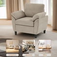 thumbnail image 4 of Soscana Accent Chair with Storage Side Pockets for Living Room Bedroom Apartment Office Studio, Single Chair Armchair,Beige, 4 of 8