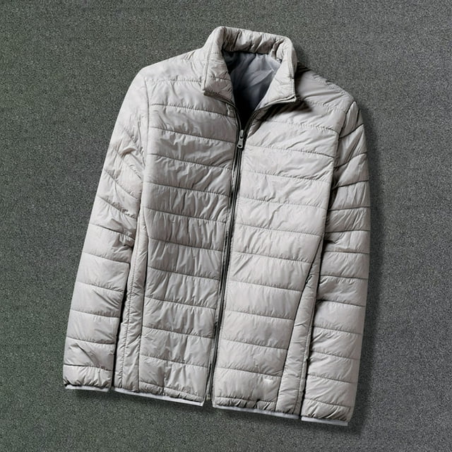 Amzcrzy Veste Matelassée Légère pour Hommes avec Capuche, Fermeture Éclair Complète, Résistante à l'Eau, Doublée, Sans Capuche